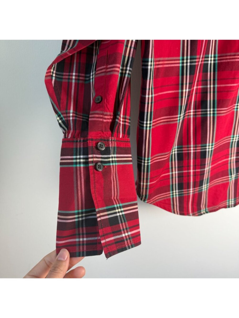 J. Crew Garçon Classic Shirt In Plaid Organic Cotton Poplin Sz 8 Holiday Preppy - Picture 9 of 9